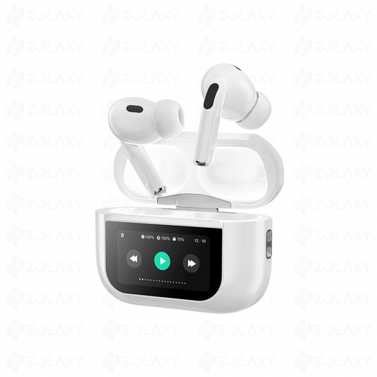 A9 Pro Touchscreen Smart Wireless Earbuds – Hi-Fi Sound, ANC, Bluetooth 5.4